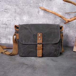 TÚI VẢI BỐ ĐEO CHÉO NAM QUAI DA NGĂN ĐỰNG MÁY ẢNH