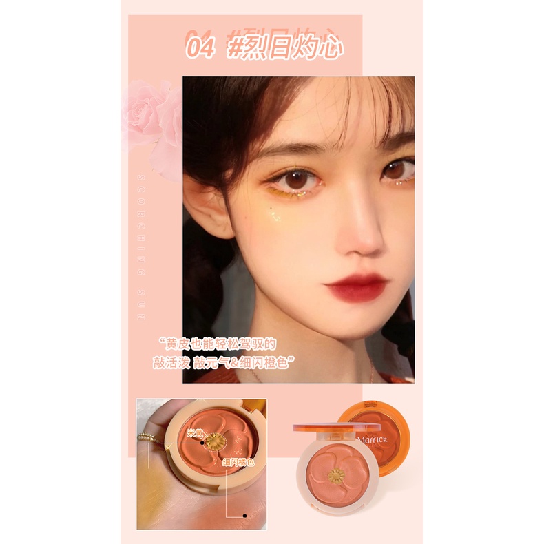 Phấn má hồng hai màu MAFFICK Flower Warm [Có sẵn - Giao nhanh]
