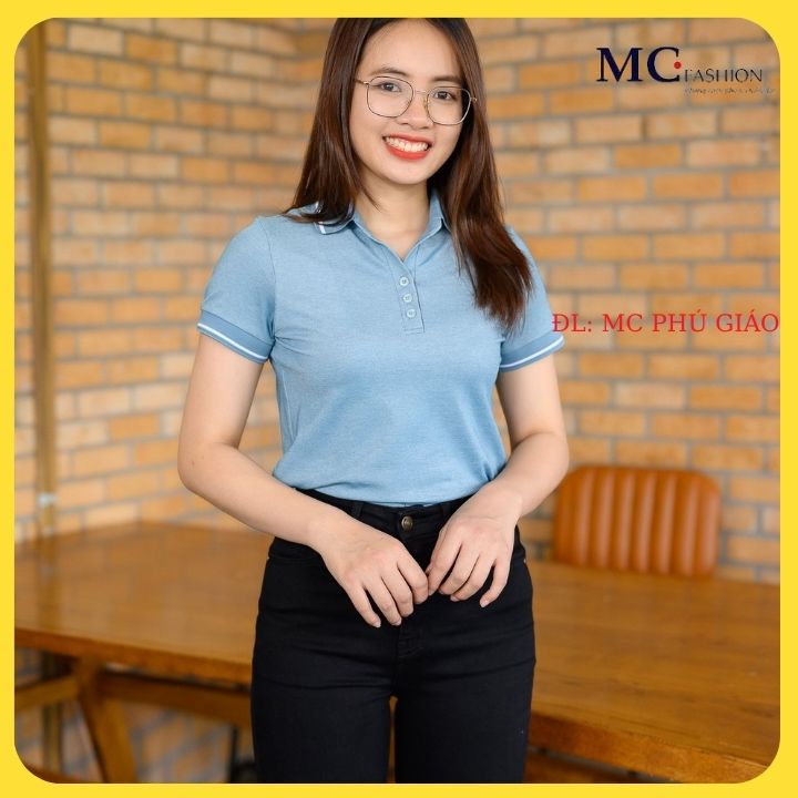 Áo Thun Polo Nữ Mc Yuong Màu Hồng Trắng Xanh Đạm Hồng Vàng Đỏ Xanh Ngọc AP221
