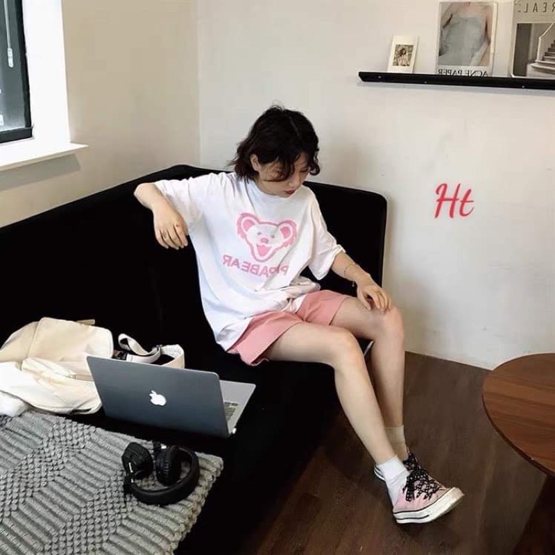 Bộ khỉ quần đùi Hồng HT11