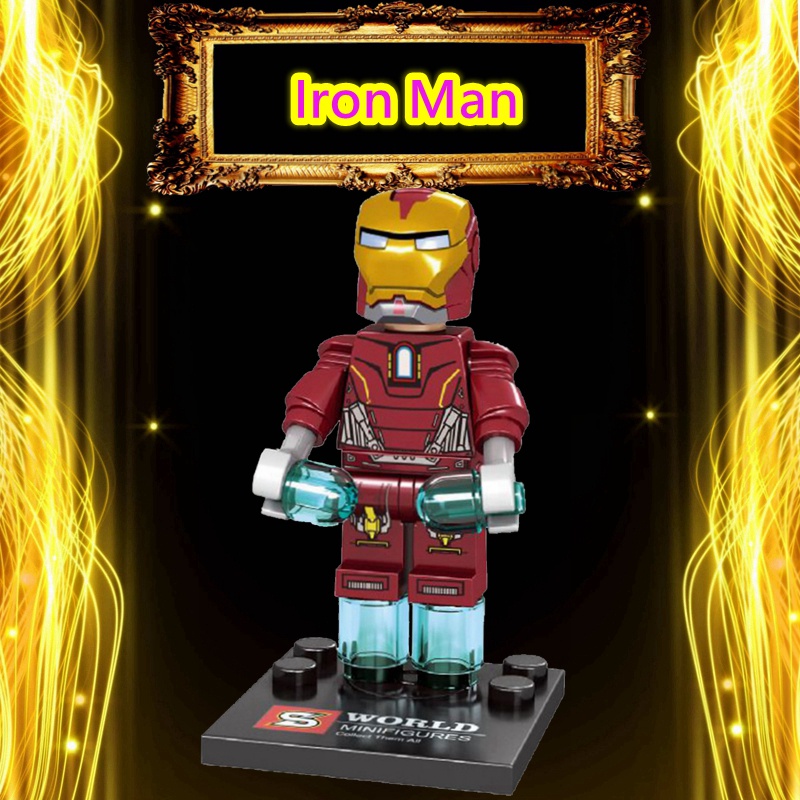 Bộ Lắp Ghép Mô Hình Nhân Vật Iron Man/Người Nhện/Người Nhện Độc Đáo Cho Bé