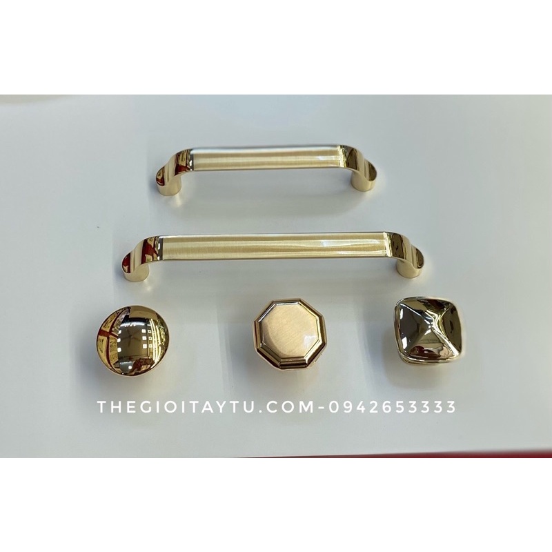 Tay Nắm Tủ Tân Cổ Điển mạ vàng 24k