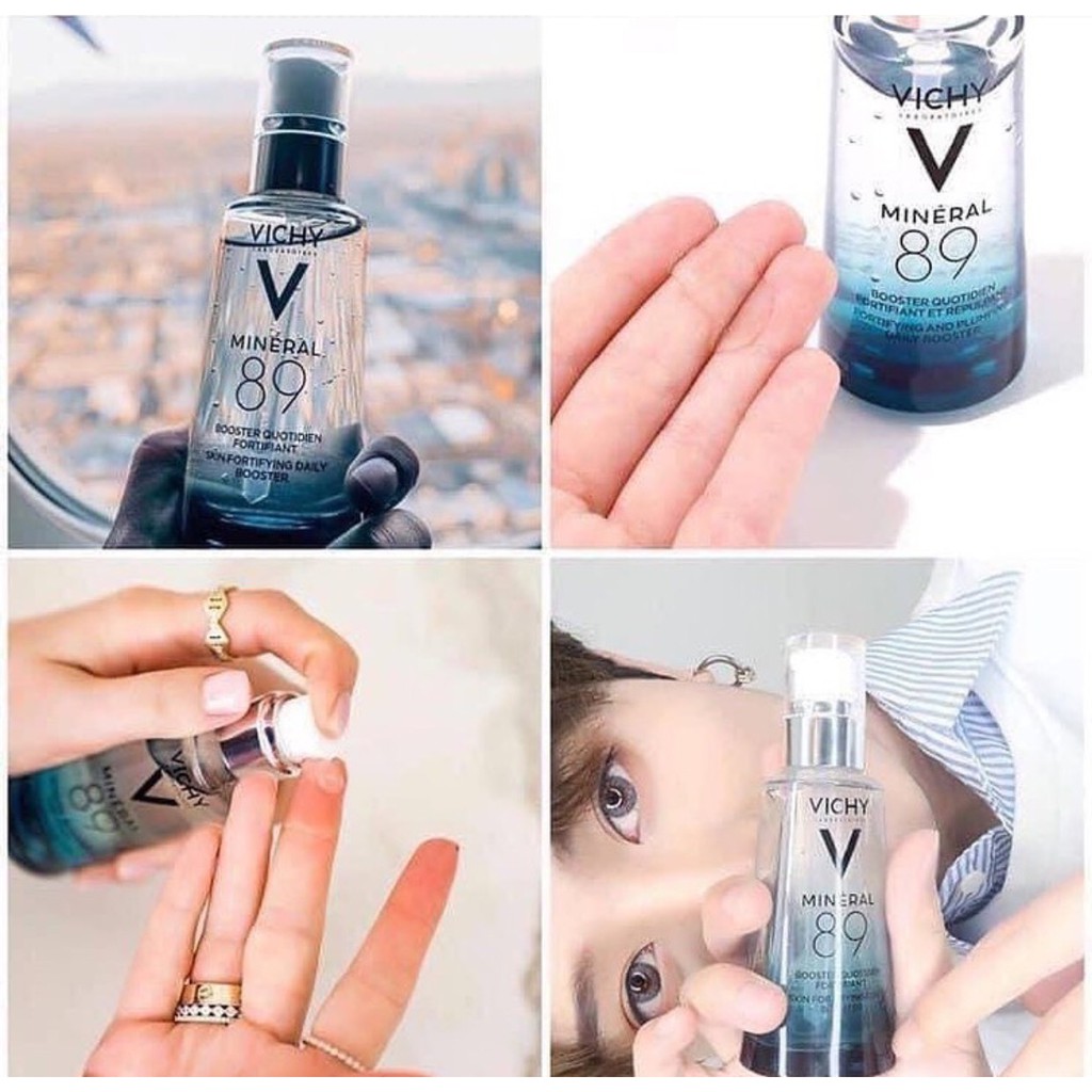 Tinh chất khoáng cô đặc Vichy Mineral 89 cấp ẩm phục hồi tái tạo da 50ml - Thi Vũ