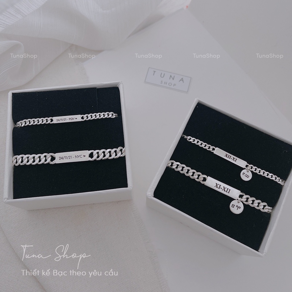 [HÀNG THIẾT KẾ] Vòng tay đôi Bạc [𝐊𝐡𝐚̆́𝐜 𝐭𝐡𝐞𝐨 𝐲𝐞̂𝐮 𝐜𝐚̂̀𝐮 ] Lắc đôi Bạc 999_ 𝐀̉𝐧𝐡 + 𝐕𝐢𝐝𝐞𝐨 𝐭𝐡𝐚̣̂𝐭 _ TUNASHOP SILVER