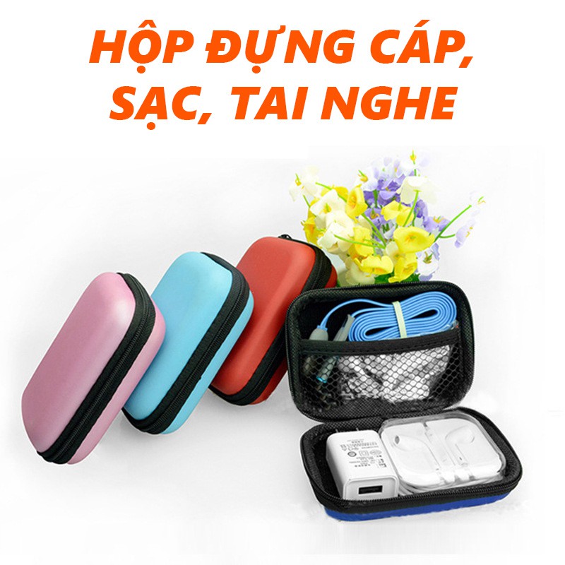 Hộp đựng cáp, sạc, tai nghe đủ màu