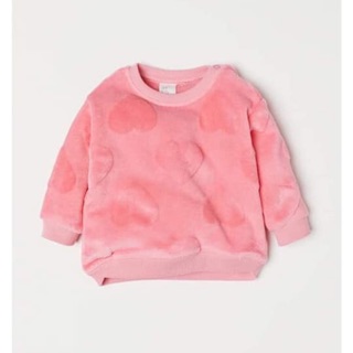 Áo nỉ lông mềm trái tim H&M xuất
