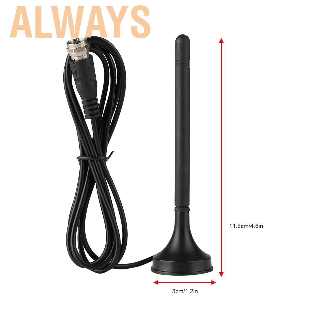 Ăng ten HDTV DVB-T kỹ thuật số UHF/VHF dải kép có bệ nam châm 10DB