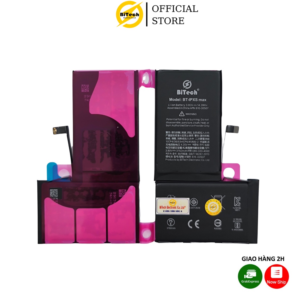 Pin điện thoại dung lượng cao BITECH BT-XS Max ( dung lượng 3750 mAh )
