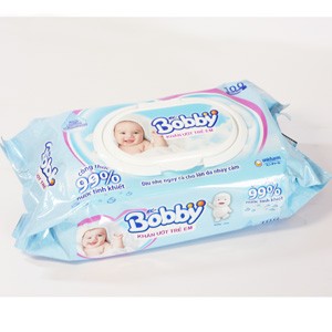 Khăn ướt Bobby 100 Tờ (Có nắp)