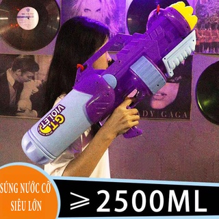 Súng Nước Áp Lực Ngoại Cỡ Cực Đại Siêu To Thể Tích 2500ml Violet Tặng Kèm Dây Đeo