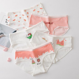 Quần Lót Cotton Không Đường May Họa Tiết Caro Thời Trang Cho Nữ