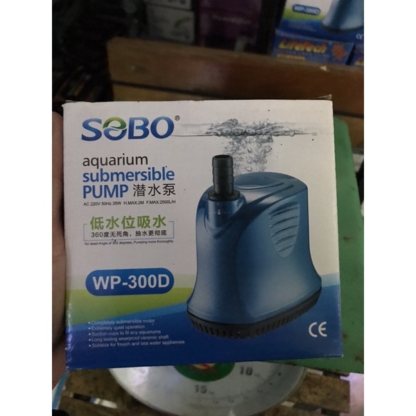 Máy bơm Sobo WP 300D hút bề mặt đáy hồ cá, bơm chìm 360