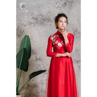 Áo dài gấm 4tà