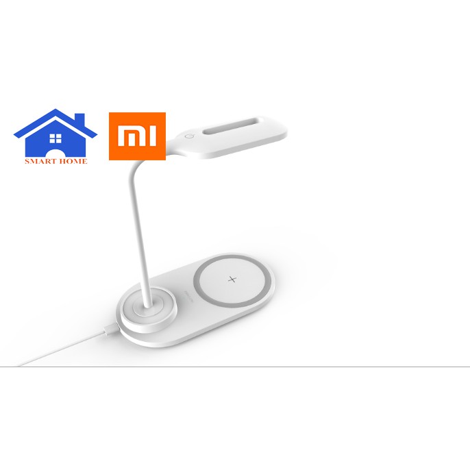 Đèn LED Cảm Ứng Xiaomi+ Đế Sạc Nhanh Không Dây - Đèn LED Để Bàn Kiêm Đế Sạc Không Dây Cho Điện Thoại