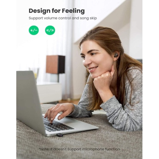 Bộ chuyển đổi không dây USB Bluetooth 5.0 màu đen cho nintendo switch và playstation AUX Jack Audio UGREEN CM408 10928