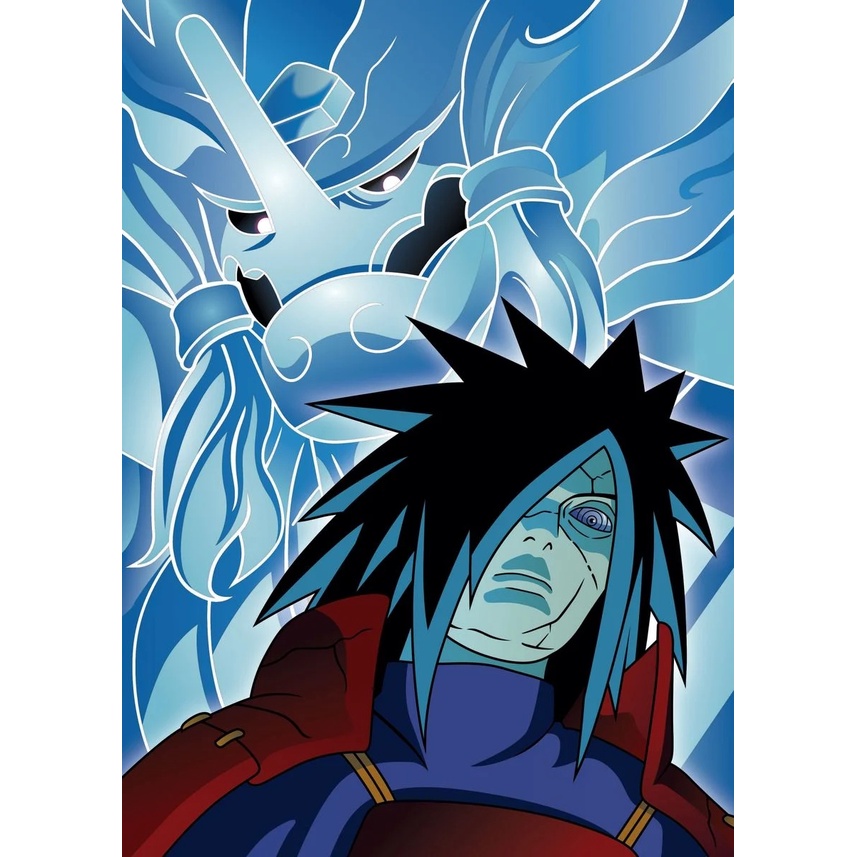 Bộ Dụng Cụ Tô Màu Tranh Sơn Dầu Theo Số Họa Tiết Anime Naruto Sasuke DIY Dùng Trang Trí Nhà Cửa
