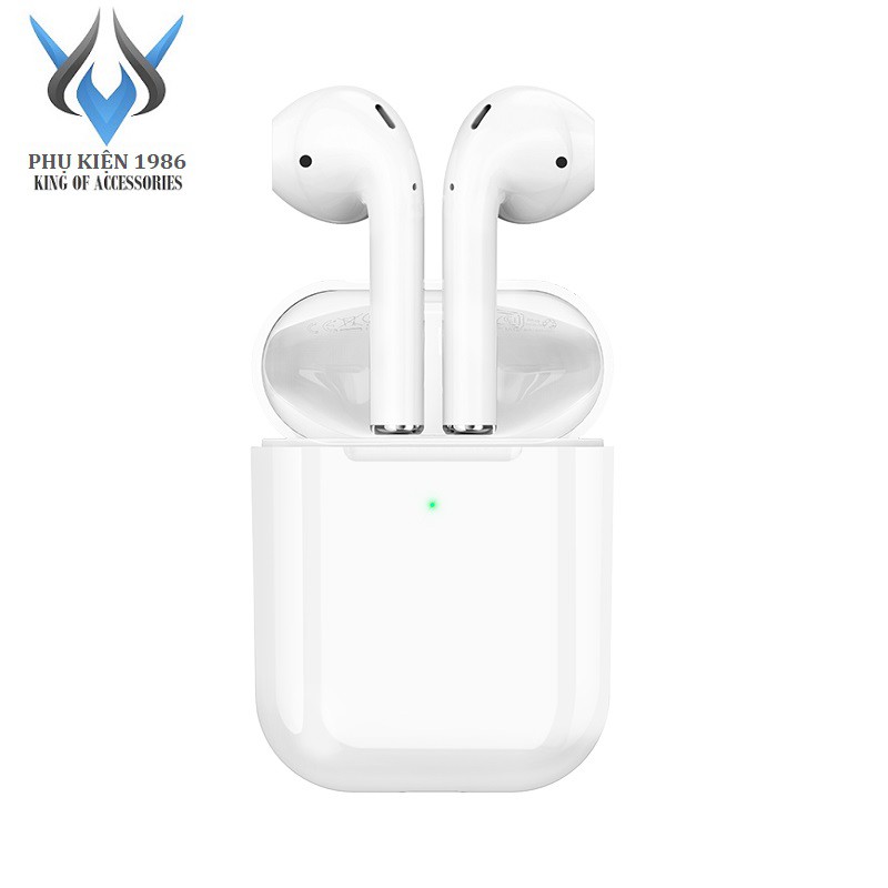 Tai nghe Bluetooth TWS mini Hoco EW02 V5.0, hỗ trợ định vị, popup, đổi tên, cảm ứng chạm (Trắng) - Phụ Kiện 1986