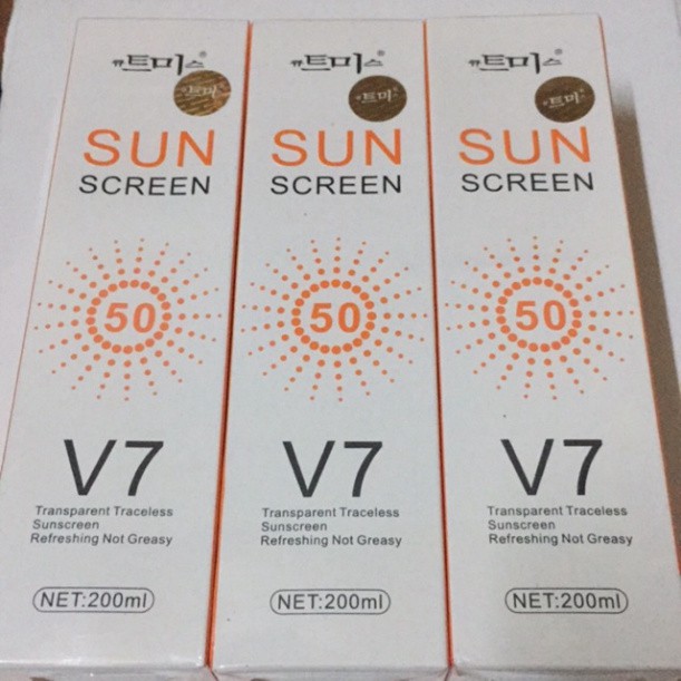 Xịt chống nắng V7 SUN screen Hàn Quốc, chai xịt che khuyết điểm, kem xịt trắng da lên tone không bết, không trôi