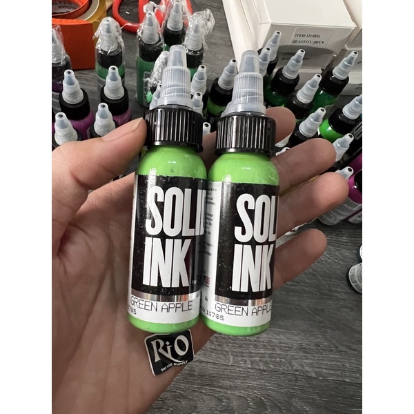 Mực xăm solid ink Green Apple chính hãng