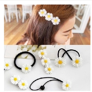 Dây Buộc Tóc Hình Hoa Cúc Phong Cách Hàn Quốc