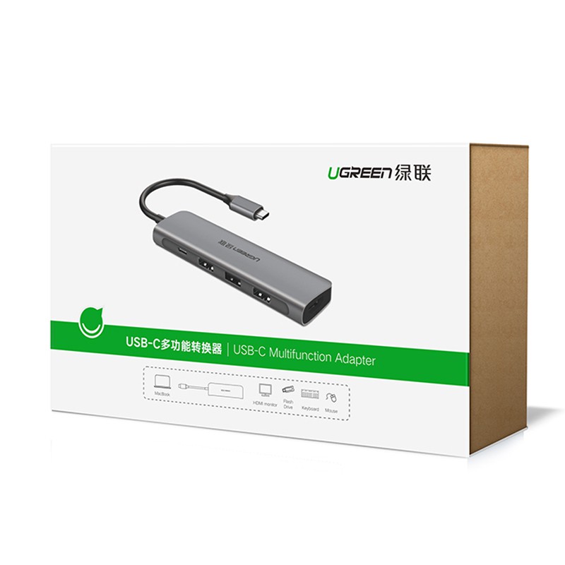 Bộ chuyển USB-C to HDMI kèm Hub USB 3.0 Cao Cấp Ugreen 50209