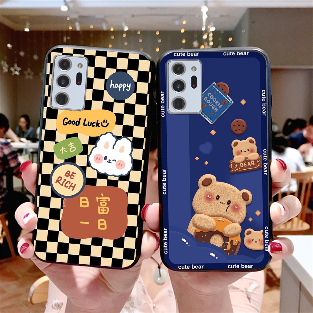 Ốp lưng Samsung NOTE 20 / NOTE 20 ULTRA in hình 3D GẤU cute be@r, soda, happy day cực hot ,thời thượng
