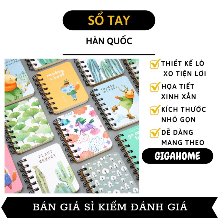 Sổ Tay GIGAHOME Sổ Ghi Chép, Ghi Chú Kế Hoạch Phong Cách Hàn Quốc, Độ Cứng Vừa Phải 9111