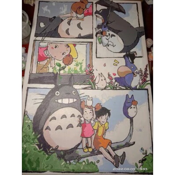 Tranh tô màu số hoá TinaSweet 🌈 30x40cm 🌈 Hoạt Hình Ghibli