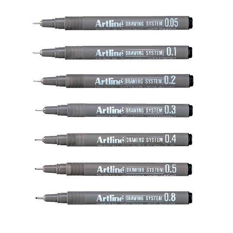 Bút vẽ kỹ thuật Artline EK 231 232 233 234 235 236 237 238 Drawing System Pen