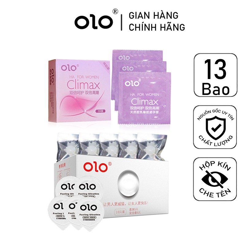 BCS Combo Bao Cao Su Bi Siêu Mỏng và Bao Cao Su Bi Gai Climax 8 BCS