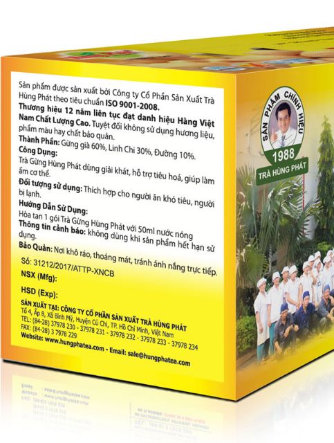 Trà gừng hòa tan Hùng Phát 10g × 20 gói | BigBuy360 - bigbuy360.vn