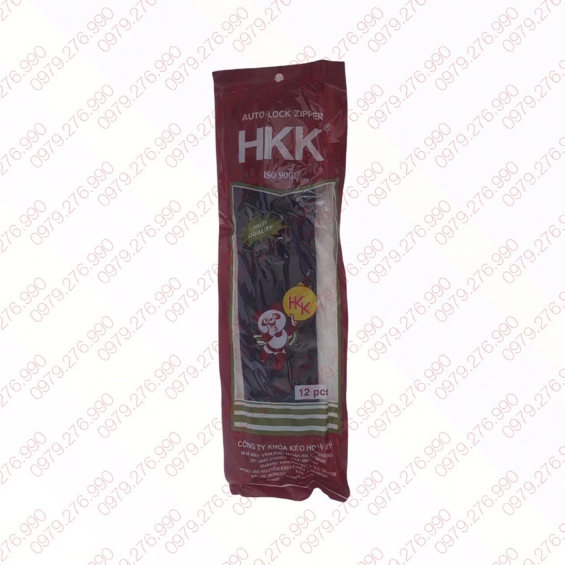 Dây khoá quần HKK nhãn đỏ- 12 cái/ 1 túi