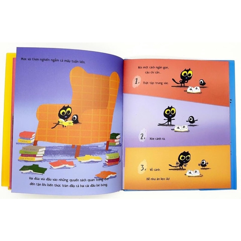 Sách - Mèo Max và Chim - Dành cho bé 3 - 7 tuổi - Crabit Kidbooks