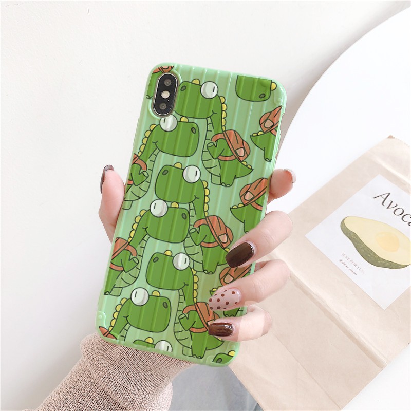 Ốp lưng iphone Dino cổ dài sọc 3D chống va đập 5/5s/6/6plus/6s/6splus/7/7plus/8/8plus/x/xs/11/12/pro/max/plus/promax | BigBuy360 - bigbuy360.vn