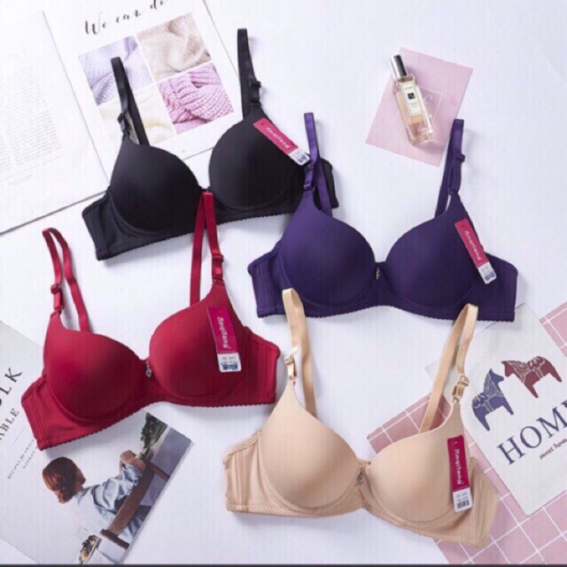 Áo lót su trơn có gọng đệm mỏng quả to nâng ngực (8868)