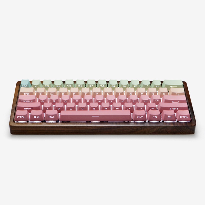 【JKDK】 PBT keycap chủ đề cầu vồng gradient phông chữ hồ sơ OEM xuyên sáng