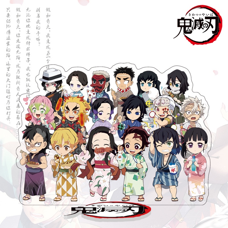 Mô hình Standee Kimetsu no Yaiba THANH GƯƠM DIỆT QUỶ Nhiều Mẫu Tượng Acrylic anime chibi mica trang trí trưng bày