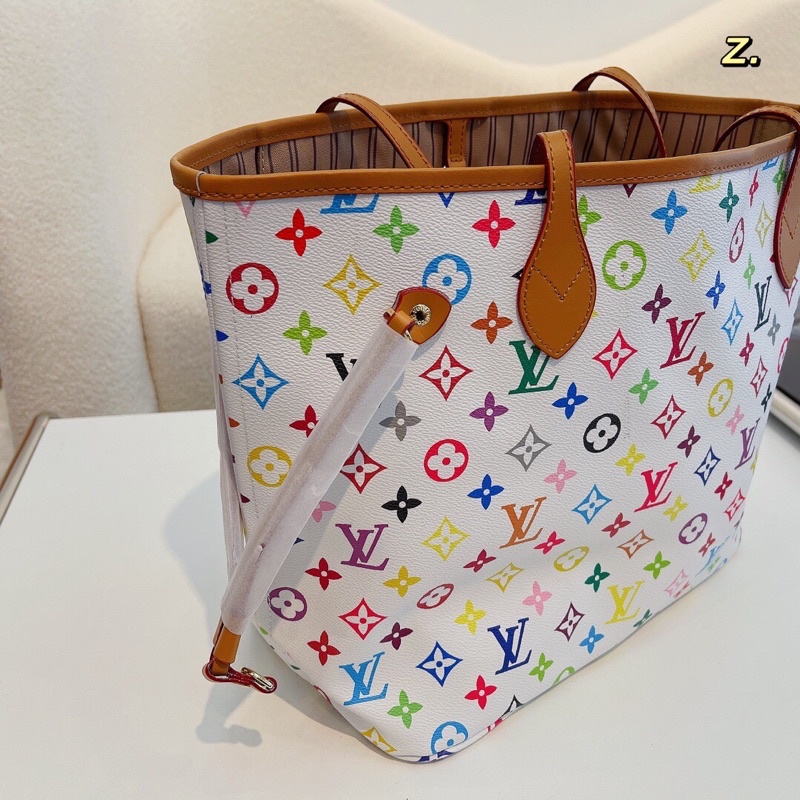 Túi xách size lớn kèm túi mini hoạ tiết thương hiệu Louis Vuitton LV cao cấp da thật
