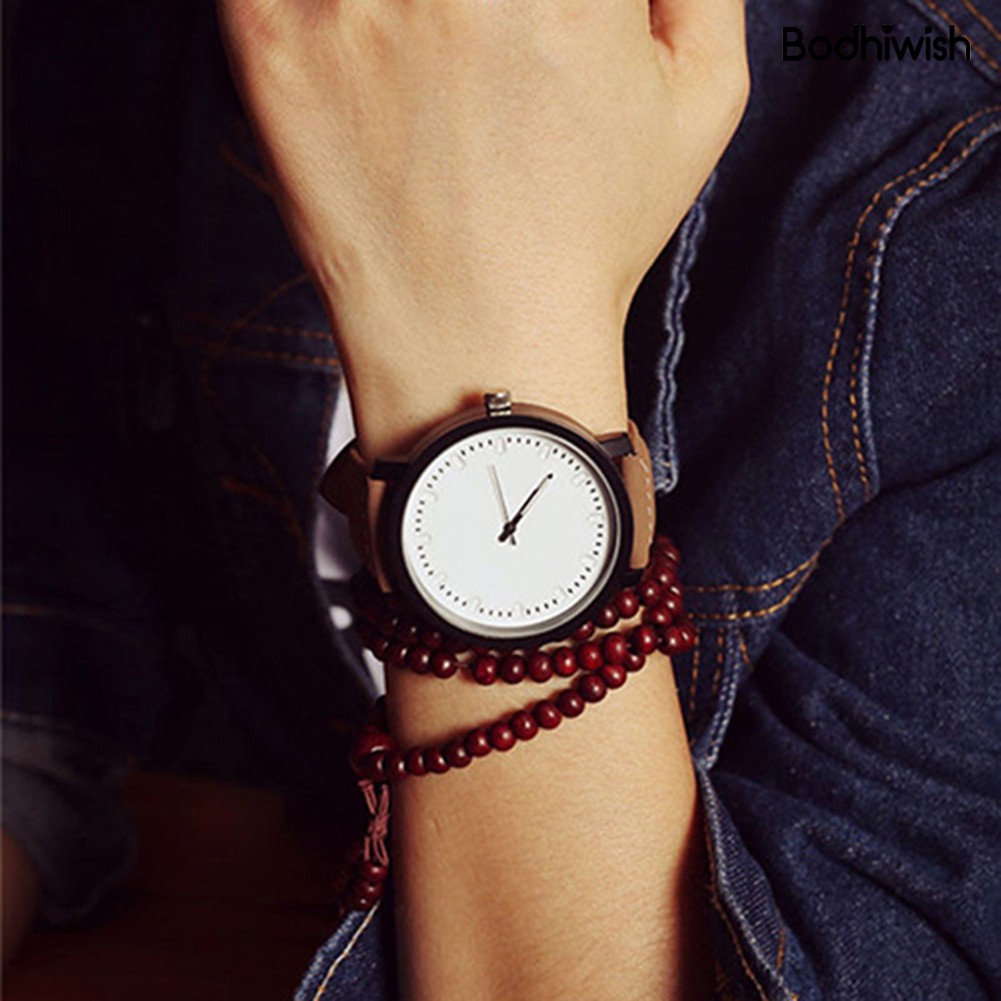 Đồng Hồ Đeo Tay Dây Giả Da Thời Trang Cho Nam Nữ