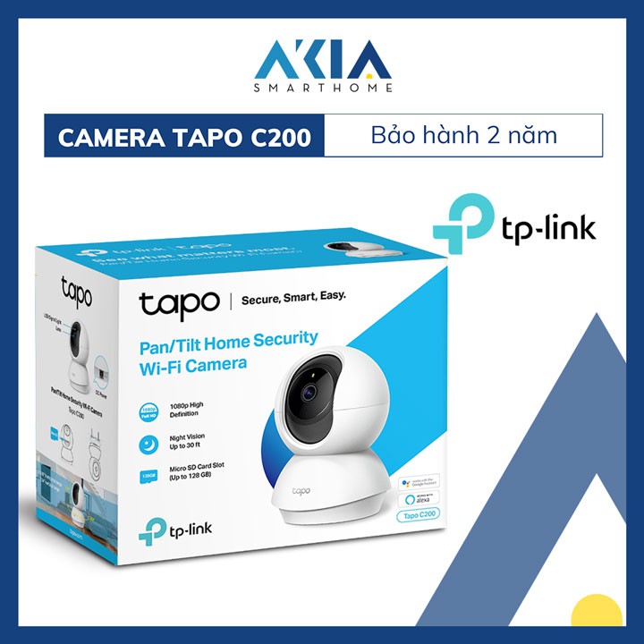 [Mã ELMS4 giảm 7% đơn 500K] Camera Wi-Fi TP-Link Tapo C200 1080P (2MP) Điều Chỉnh Hướng xoay 360 độ - Hàng Chính Hãng