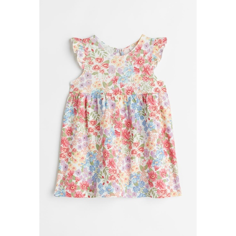 Váy cánh tiên vàng hồng hoa xanh HM H&M_hàng chính hãng authentic