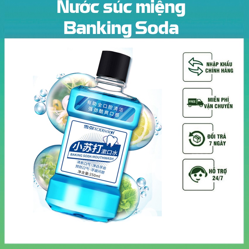 Nước súc miệng Banking Soda diệt khuẩn,giữ cho hơi thở thơm mát suốt ngày dài