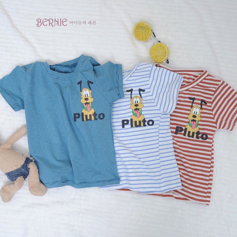 Áo phông kẻ BERNIE in hình PLUTO cho bé từ 10 đến 23kg_ Bernie kids