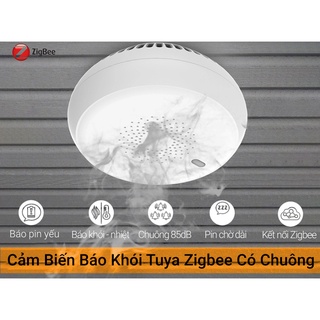 Cảm biến báo khói, báo cháy thông minh Tuya Zigbee