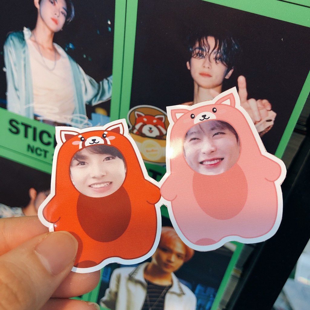 In nhãn dán chống nước kèm khung ảnh hình thú đáng yêu