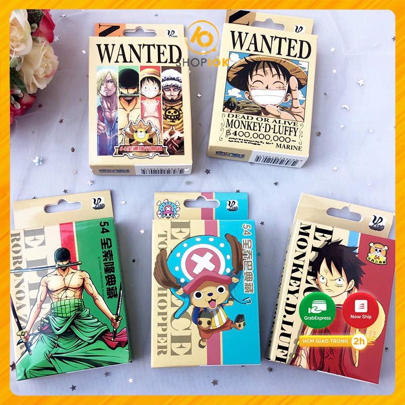 Bộ Bài Tây Poker Tú Lơ Khơ 54 Lá Cao Cấp Phiên bản Hoạt Hình One Piece, Attack on Titan, Kimetsu no Yaiba