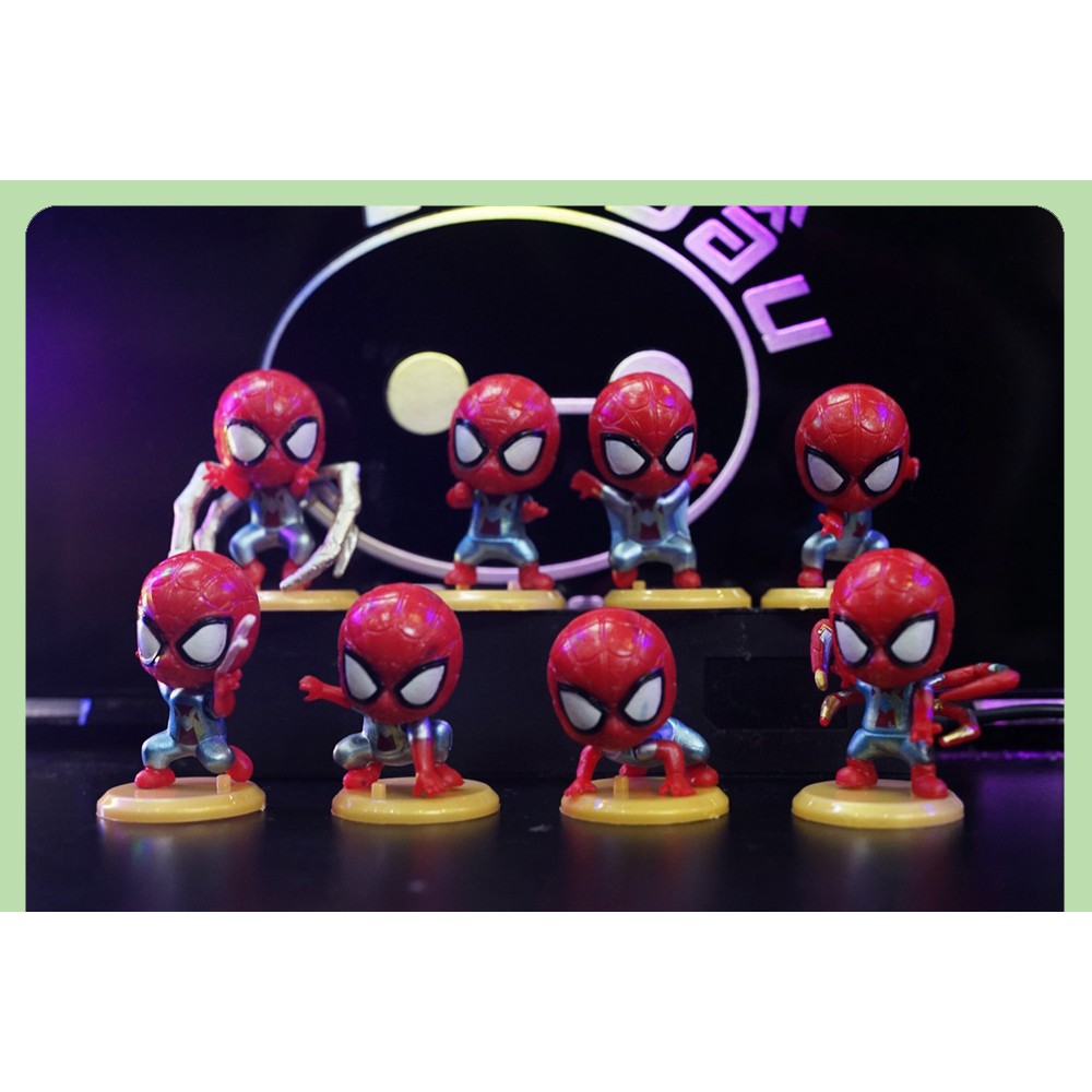 SET 8 MÔ HÌNH SPIDER MAN CHIBI KUTE 4-7CM