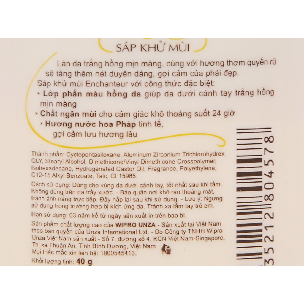 Sáp khử mùi trắng da Enchanteur Romantic 40g | BigBuy360 - bigbuy360.vn