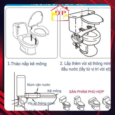 Thiết bị vệ sinh thông minh Bidet công nghệ Hàn Quốc, vòi rửa vệ sinh thông minh Bidet - bảo hành 24 tháng