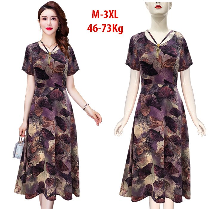 SANG CHẢNH - Đầm Dự Tiệc Trung Niên Dáng Xoè Bigsize Cao Cấp Cho Mẹ U50 U60 3349 3330 3337